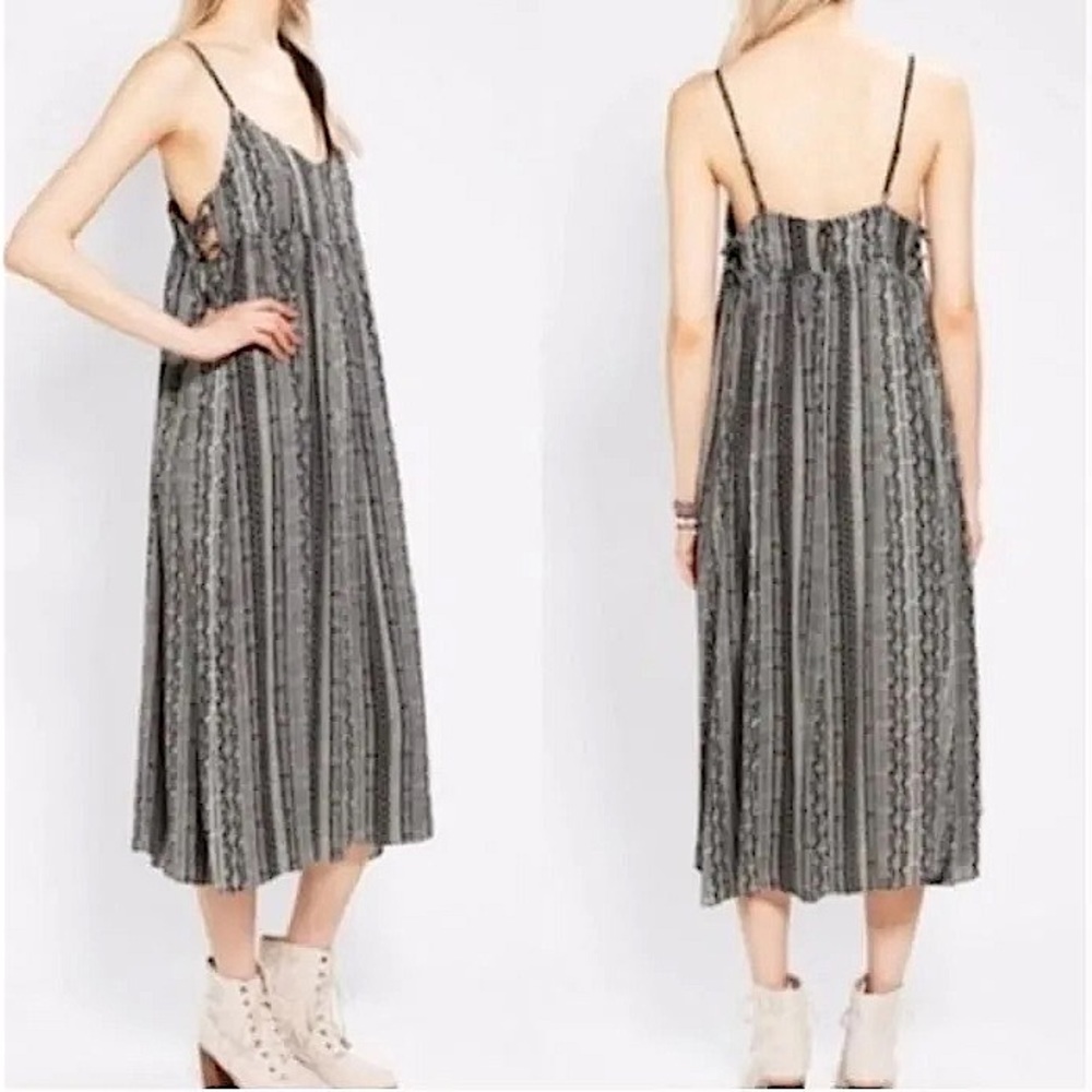 Urban Outfitters UO Ecote Womens Small Tribal Print Midi Dress Sleeveless Boho - Picture 2 of 9